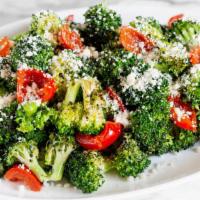 Charred Broccoli · grana padano, peppadew, zesty vinaigrette