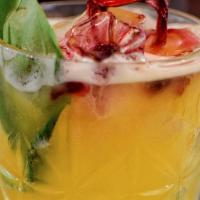 Patrao · Patron Silver Tequila, Passion Fruit, Basil Syrup & Malbec Float.. 2 servings. Prepared with...