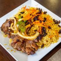 Lamb Chop Kebab · Broiled lamb chops marinated in fresh spices. Entrées include a choice of soda, dressing, br...