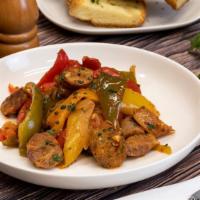 Sausage & Pepper Dinner · Homemade sausage slowly cooked with peppers, onions, and garlic. This meal is served cold re...