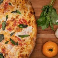 Margherita Pizza Combo (Includes Your Choice Of 12 Garlic Knots, Garden Salad Or 12 Zeppoles) · Fresh mozzarella, fresh basil, and pizza sauce.