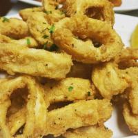 Fried Calamari · With side of marinara sauce.