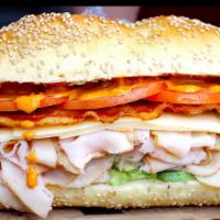 Cold Sandwich #19 · Turkey, Asiago Cheese, Avocado, Bacon, Tomato, Chipotle Mayo