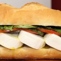 Cold Sandwich #20 · Mozzarella, Tomato, Basil, Pesto, Olive Oil