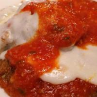 Chicken Parmesan · chicken cutlets topped with fresh mozzarella