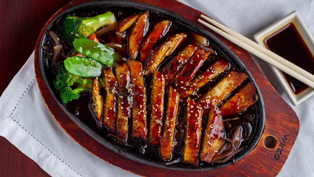 Chicken Teriyaki · Served with garden salad and soup.