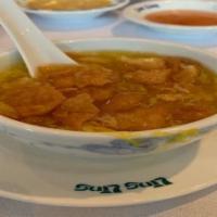 Egg Drop Soup · Soup with beaten eggs.