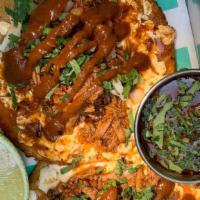 Guadalajara Birria · Slow cooker Brisket, Oaxaca cheese, onions, cilantro and “Consome sauce”. Made with Gluten-F...