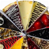 Sampler Cheesecake · 12 Assorted Slices (Not Customizable)
Strawberry, Blueberry, Cherry, Pineapple, Cookie & Cre...