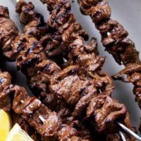 Beef Kabab Platter · Served with Rice & Salad