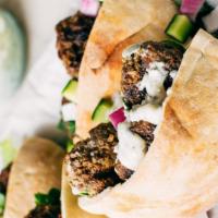 Kofta  Kebab Sandwich · A delicious Blend of fresh beef, herbs and spices to make the perfect flavoring of kofta on ...