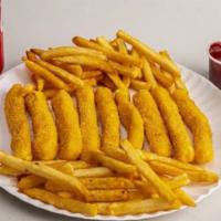 12 Pcs Chicken Strips With Fries & Soda  · 