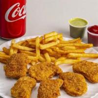 6 Pcs Chicken Nuggets With Fries & Soda  · 