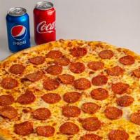 Whole Pepperoni Pie Pizza With 2 Soda · 