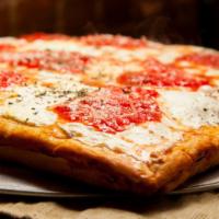 Grandma Square Pizza Small · Homemade tomato sauce, extra virgin olive oil, oregano and grated romano cheese.
Add $3.75 f...