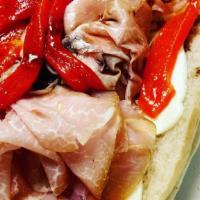 Prosciutto · PROSCIUTTO, FRESH MOZZARELLA, ROASTED RED PEPPERS & BALSAMIC