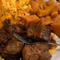 Bbq Short Ribs Of Beef · With Choice Two Sides and Corn Bread