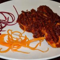 Prawn Balchao · Prawns cooked in goan style chilly based sauce.