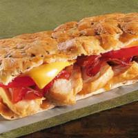 Bacon Turkey Cheddar · slow-roasted turkey paired with vine-ripened tomatoes, sharp cheddar cheese, crispy hickory ...