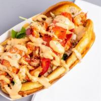Lobster Roll · Scallions, celery, coleslaw, arugula with lobster sauce