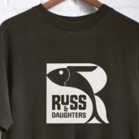 Vintage Logo T-Shirt · Wear a piece of history with Russ & Daughters’ vintage logo t-shirts. On the front; a logo d...
