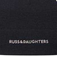 Knit Hat · Black knit winter hat with Russ & Daughters embroidery on one side. (no returns or exchanges)