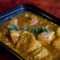 Chicken Curry · Gluten-free. On the bone or boneless-white meat, chicken cooked in our special home-style sa...