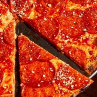 Pepperoni Pie · tomato sauce, mozzarella, pepperoni