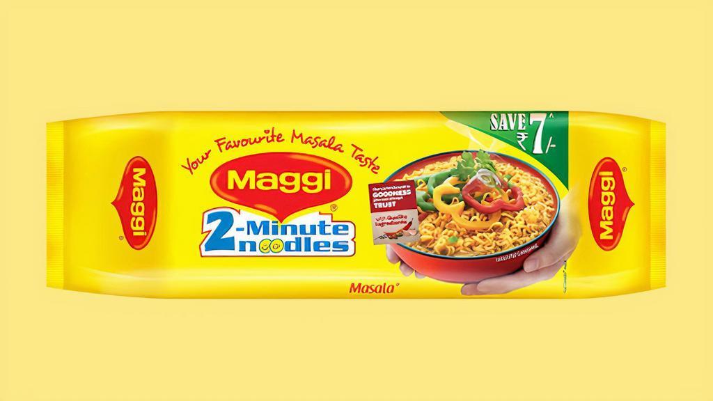Maggi Noodles - Masala (280 Gm) · The hotter, spicier and more lit version of dorm room instant ramen. There’s not much more that we can say. We suggest: throw in some onions and other veggies when making maggi!
