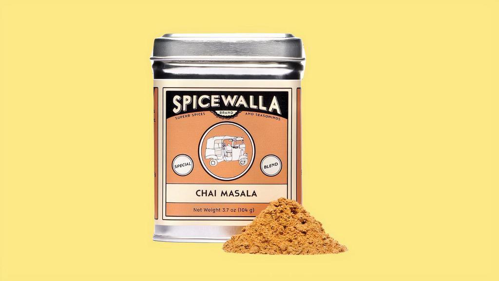 Spicewalla - Chai Masala (3.7 Oz) · Unlike your normal drive-thru chai, this blend is inspired by Indian street flavors: heavier on the ginger and cardamom, lighter on the cinnamon. Mix it directly in a cup of your favorite black tea to your preferred strength and enjoy! Ginger, cinnamon, green cardamom, black pepper, clove, and allspice.
