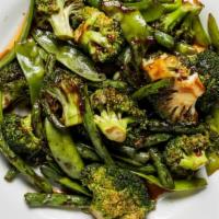 Jade Delight · String beans, broccoli, snow peas.