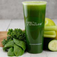 Super Green · Kale, Spinach, Cucumber, Apple, Celery, Lemon.