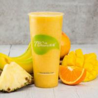 Mega C+ Smoothie · Pineapple, Mango, Banana Orange, Grapefruit.