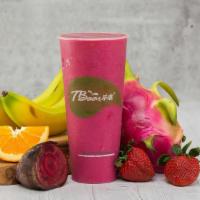 Fruity Dragon Fruit · Dragon Fruit, Beet, Orange, Strawberry, Banana.