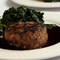 Grilled Filet Mignon · Served with roasted potatoes or spinach.