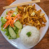 Lemongrass Chicken On Rice Noodle · 