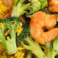 Shrimp With Mixed Vegetables · Served with your choice of rice.