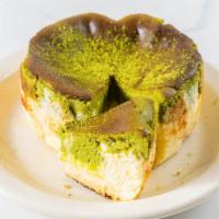 Matcha Burnt Cheesecake (Individual) · New flavor! Two layers of goodness for a delicious Matcha Basque Cheesecake experience.