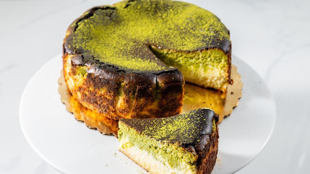 Mactha Burnt Cheesecake (7-Inch, Whole Cake) · New flavor, but double the size! Two layers of goodness for a delicious and satisfying Matcha Basque Cheesecake experience