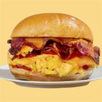  Bs04A. Bacon & Egg Breakfast Sandwich · 2 eggs and beef bacon served on your choice of bread. Cheese, veggies & additional meats opt...