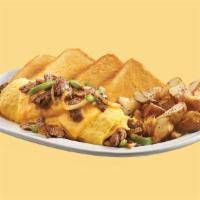 Bp01A. Create Your Own Omelette · Your eggs, your way along with your sides, your way! Served with toast. Home fries & toast i...