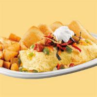  Bp06A. Grilled Chicken Fajita Omelette  · Grilled chicken, onions & peppers. Home fries & toast included.