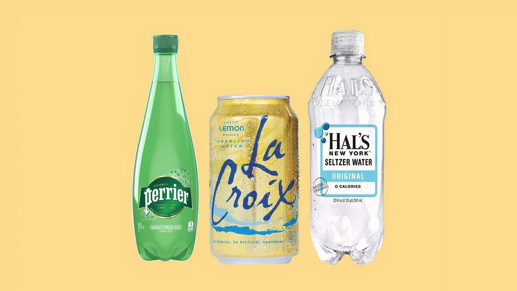 Sparkling Water · Your choice of Perrier, La Croix or Hal's Seltzer.