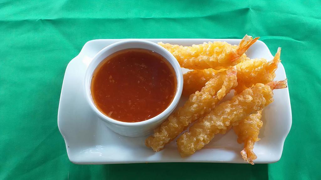 Fried Jumbo Shrimp
 · 5 pieces. Cooked in oil.