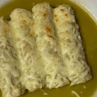 Enchiladas Suizas With Chicken · With your choice of sauce.