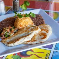 Pechuga Asada · Grilled Chicken Breast served rice, beans, corn tortillas and pico de gallo.