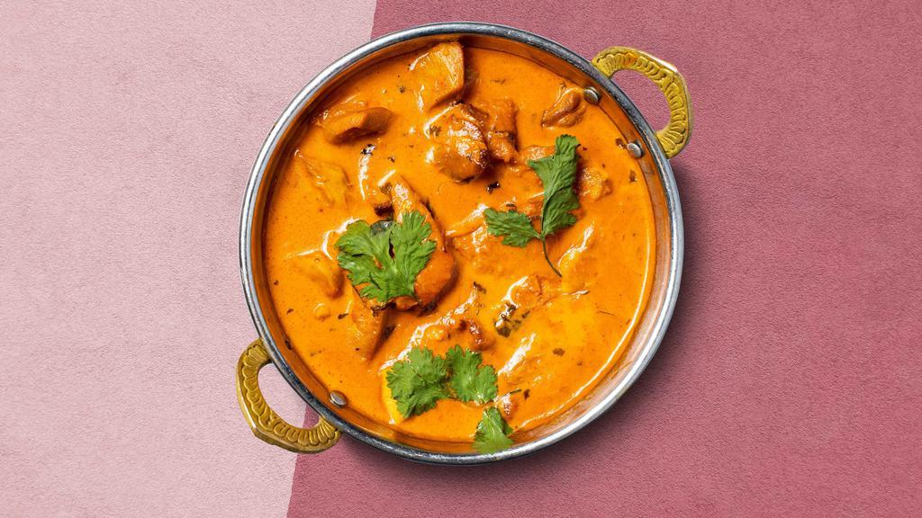 No One Butter Than You · Dark meat chicken simmered in a tomato and buttery sauce. Served with basmati rice.