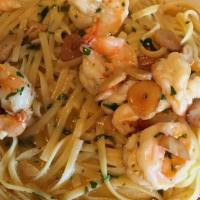 Shrimp Scampi Over Linguine · Lobster. ribbon pasta.