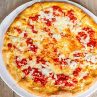 Tomato Pie Style Large · Mozzarella, tomato sauce