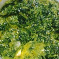 Palak Soup · Lightly spiced lentil and tomato with fresh spinach.